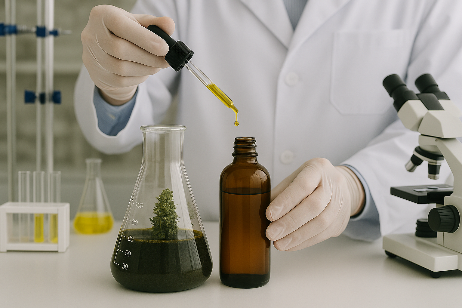 Estrazione del CBD: eccellenza nella produzione di estratti di canapa