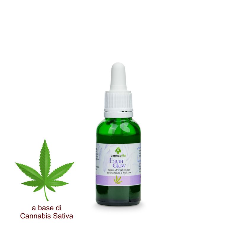 Escar Glow-Siero Viso Ultra Idratante alla Canapa (30ml)
