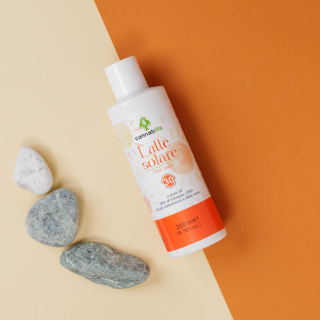 Latte solare SPF 50 alla Canapa e CBD