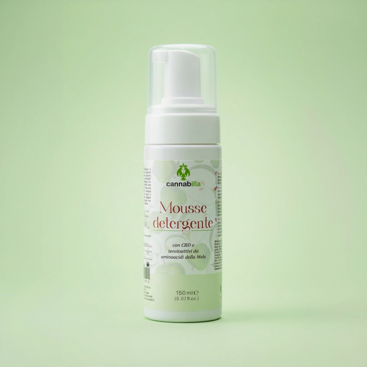 Mousse Detergente Delicata Canapa & CBD (150ml)