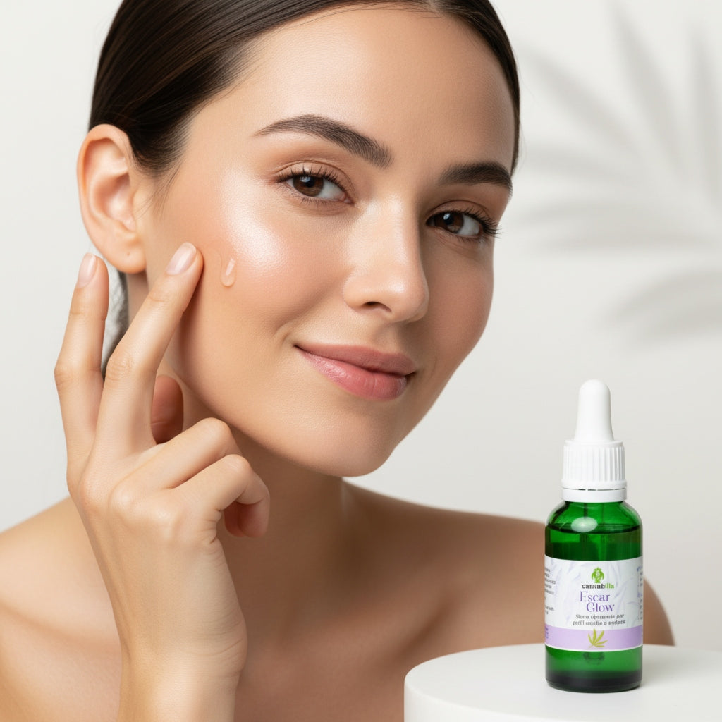 Escar Glow-Siero Viso Ultra Idratante alla Canapa (30ml)