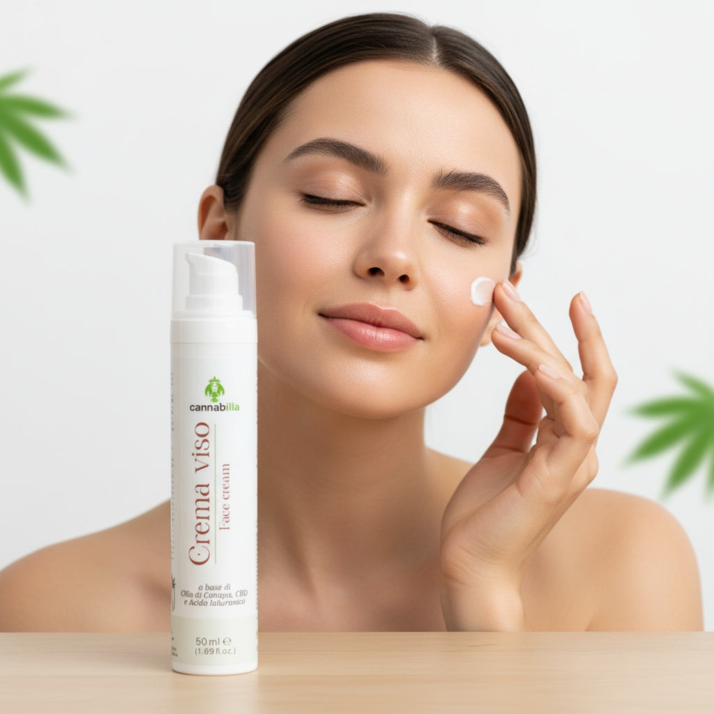 Crema Viso alla Canapa e CBD (50ml)