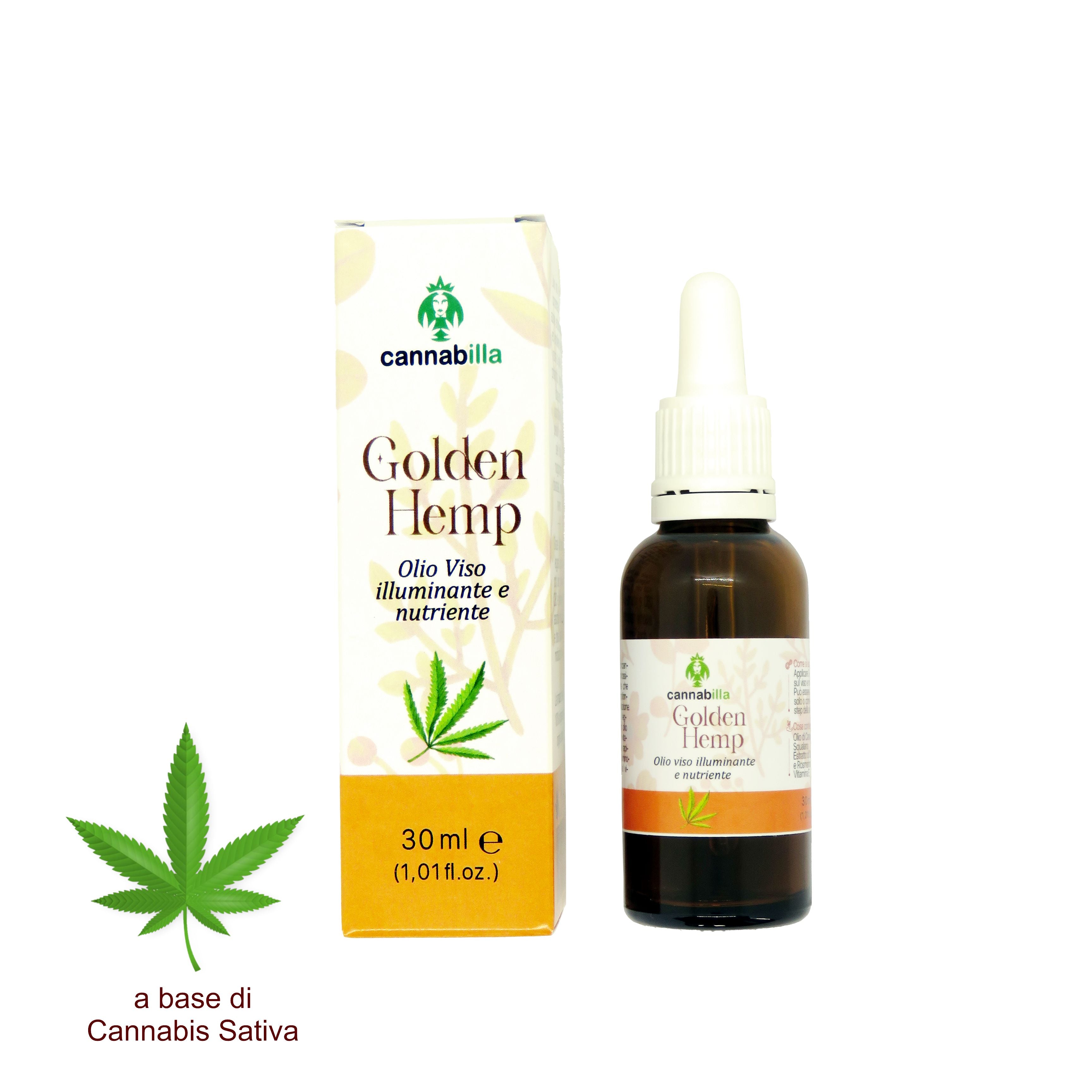 Golden Hemp Olio Viso Illuminante e Idratante (30ml)
