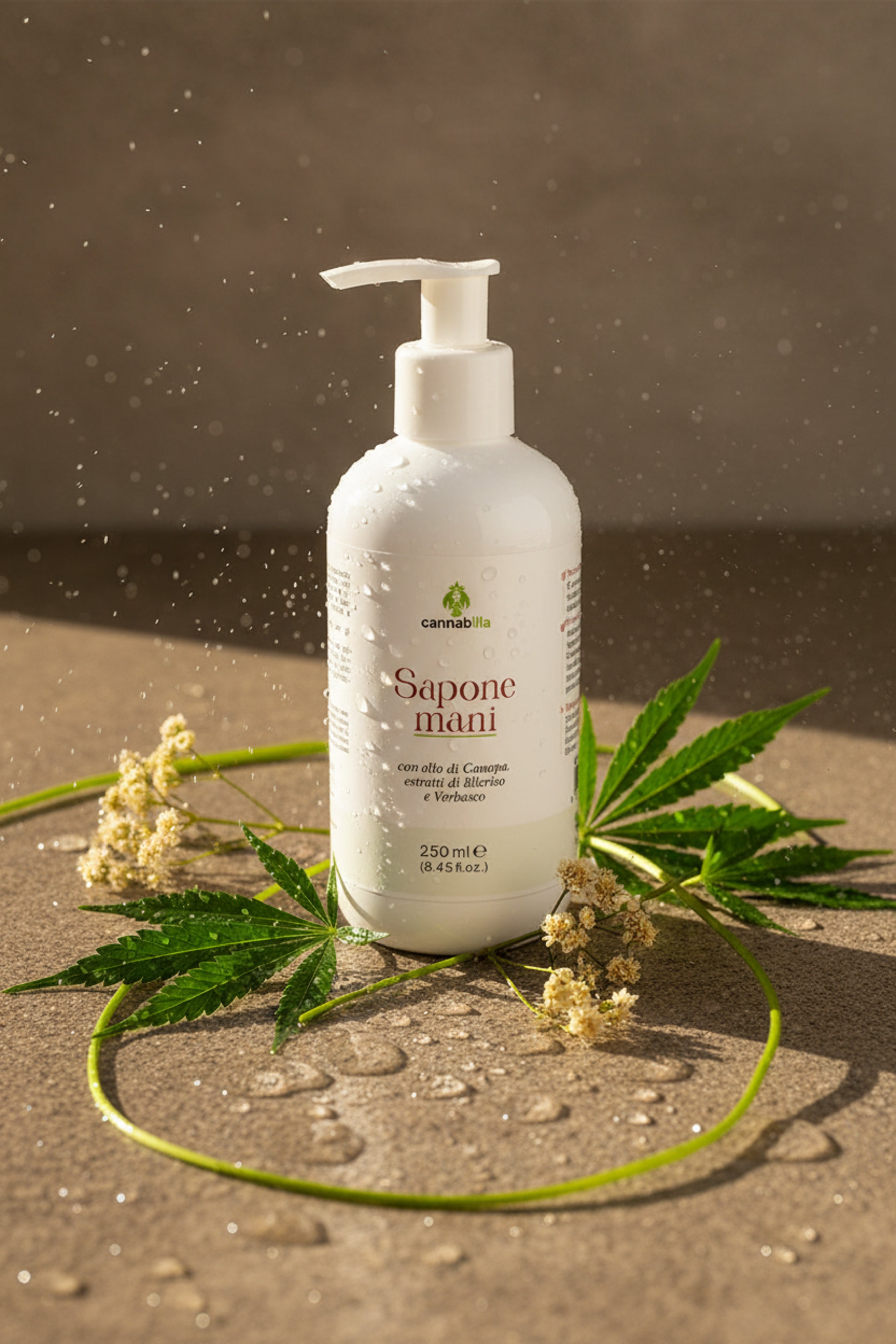 Sapone Mani alla Canapa, Elicriso e Verbasco (250ml)