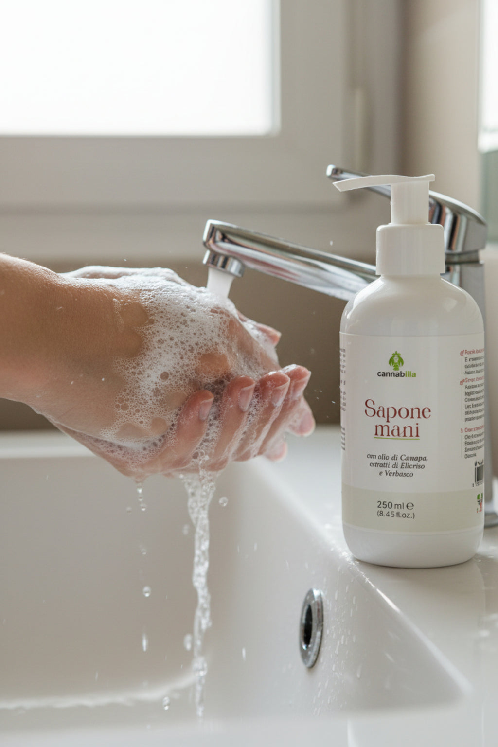 Sapone Mani alla Canapa, Elicriso e Verbasco (250ml)