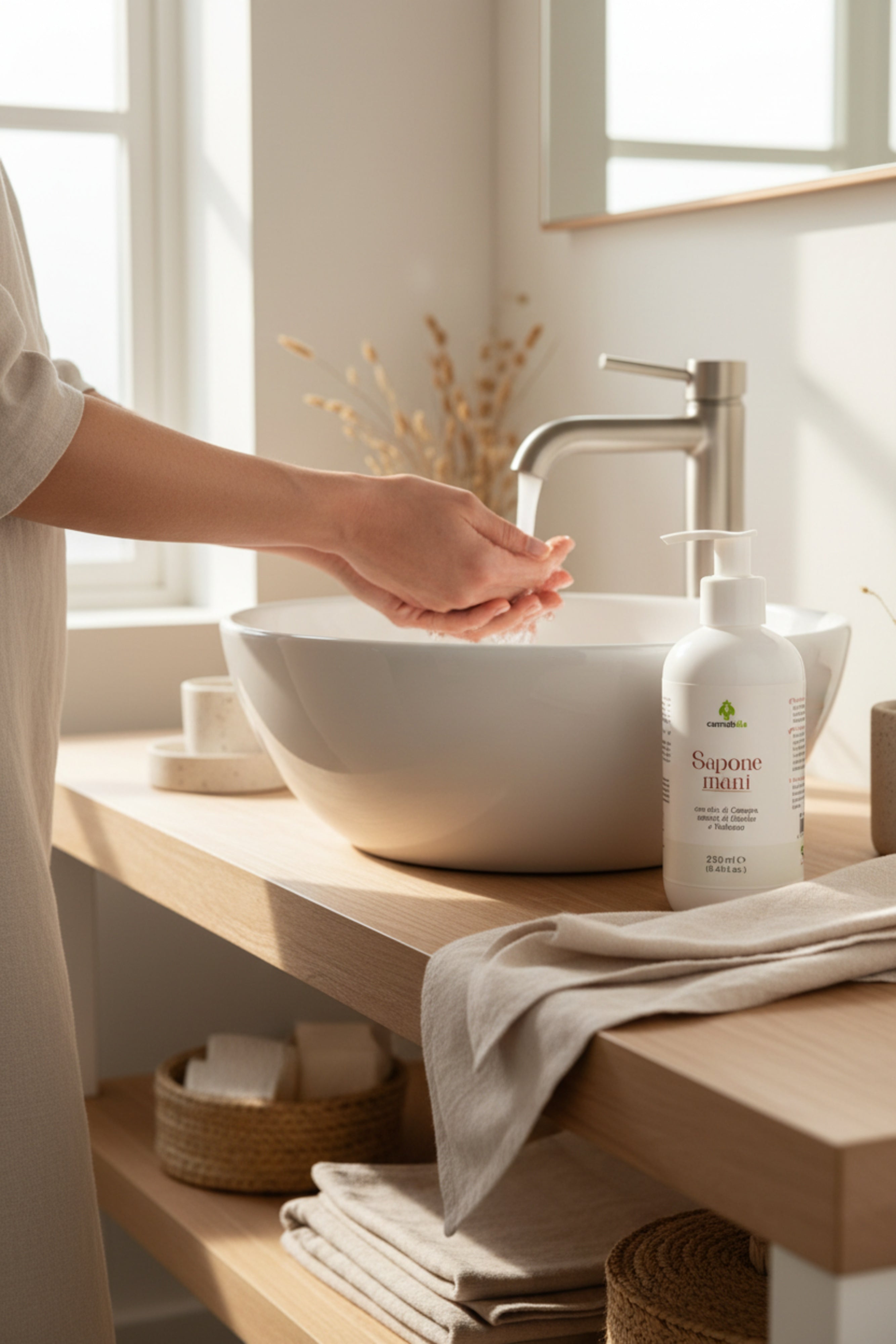 Sapone Mani alla Canapa, Elicriso e Verbasco (250ml)